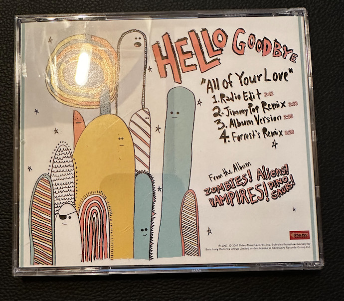 hellogoodbye "All of Your Love" 4 Track CD Single Promo Release w/ 2 remixes.