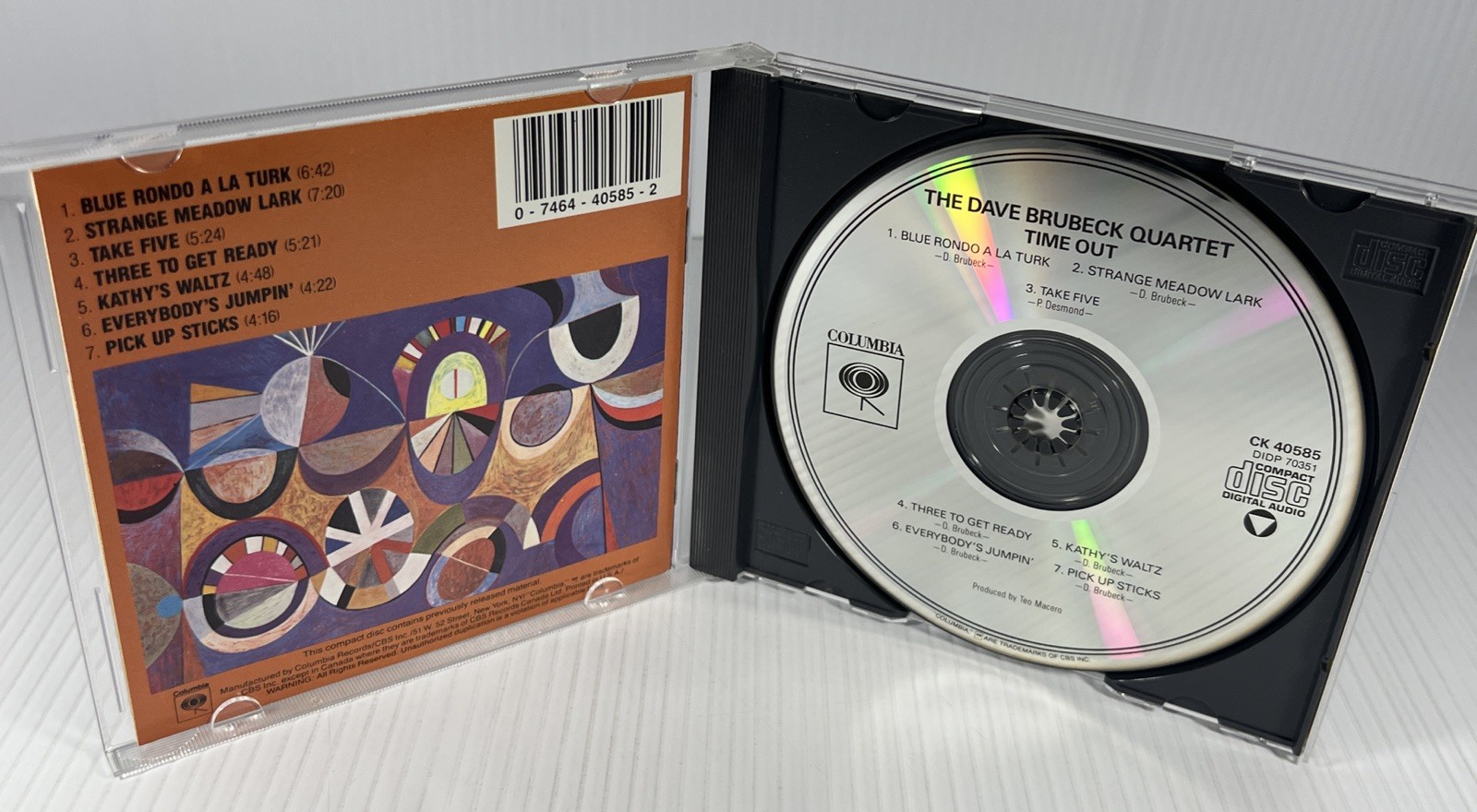 Dave Brubeck Time Out CD Columbia Take Five Jazz Like New