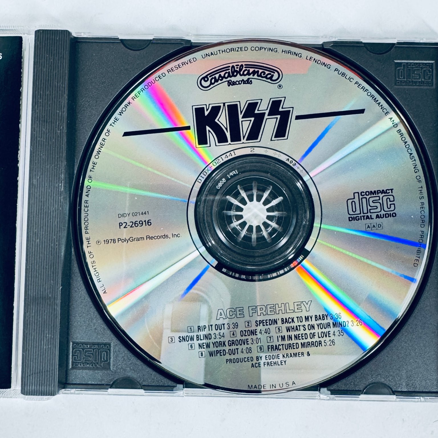 KISS – Ace Frehley CD 1978 Casablanca PolyGram Hard Rock Glam Metal