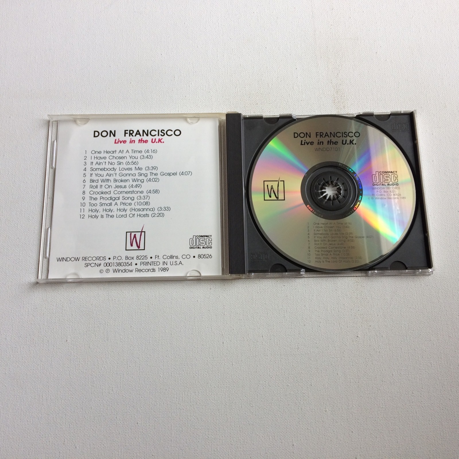 Don Francisco And Fresh Oil Live In The U.K. CD RARE Soft Rock CCM '89 Window