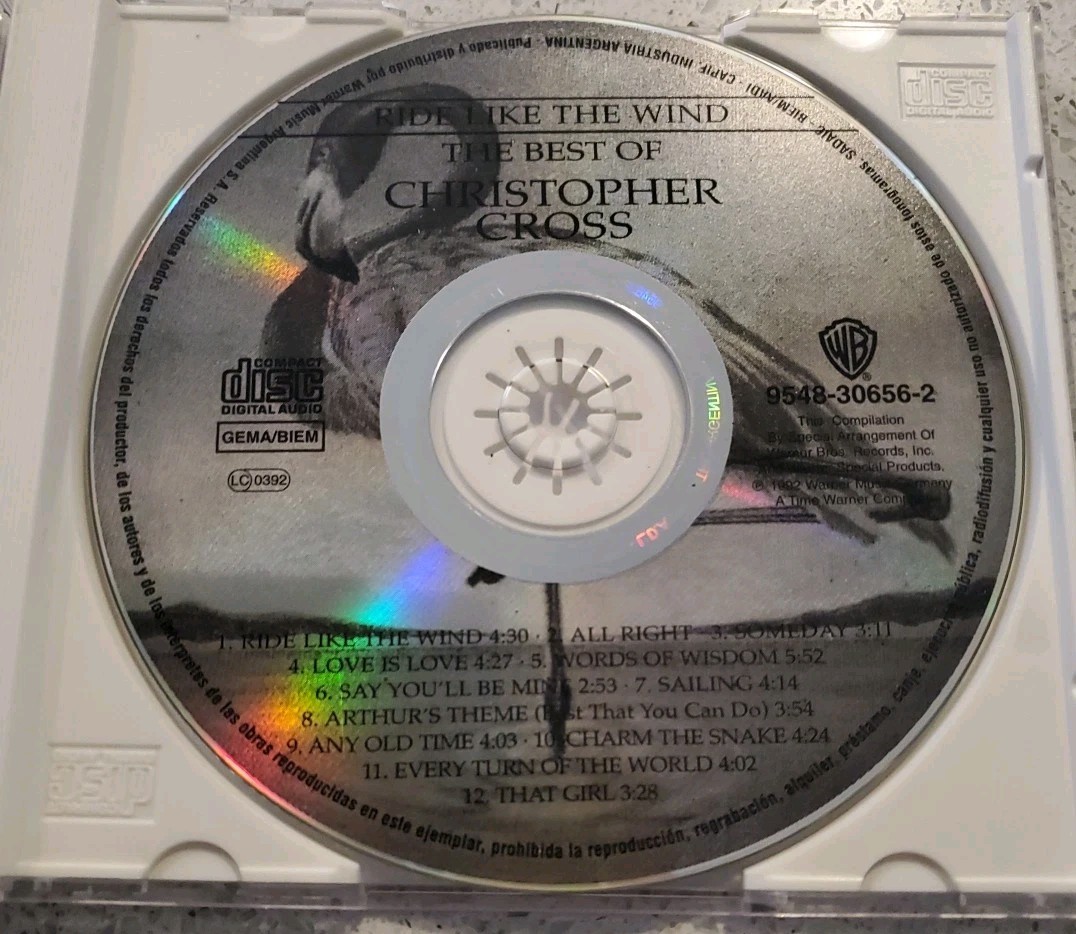 CHRISTOPHER CROSS Ride like the Wind Best of (1992) Out Of Print CD