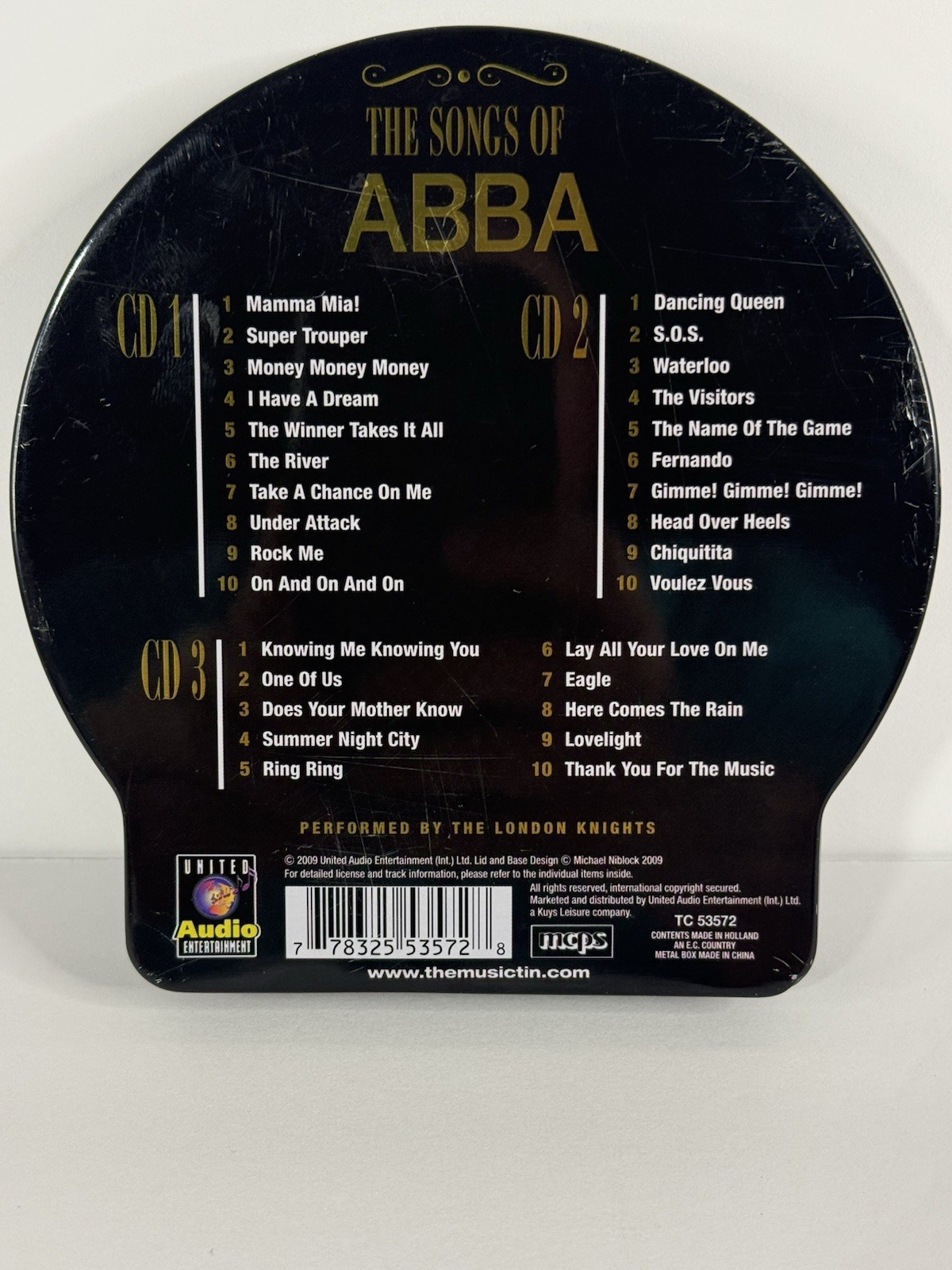 The Songs Of ABBA Performed By The London Knights 3 CD Set In RARE Metal Box