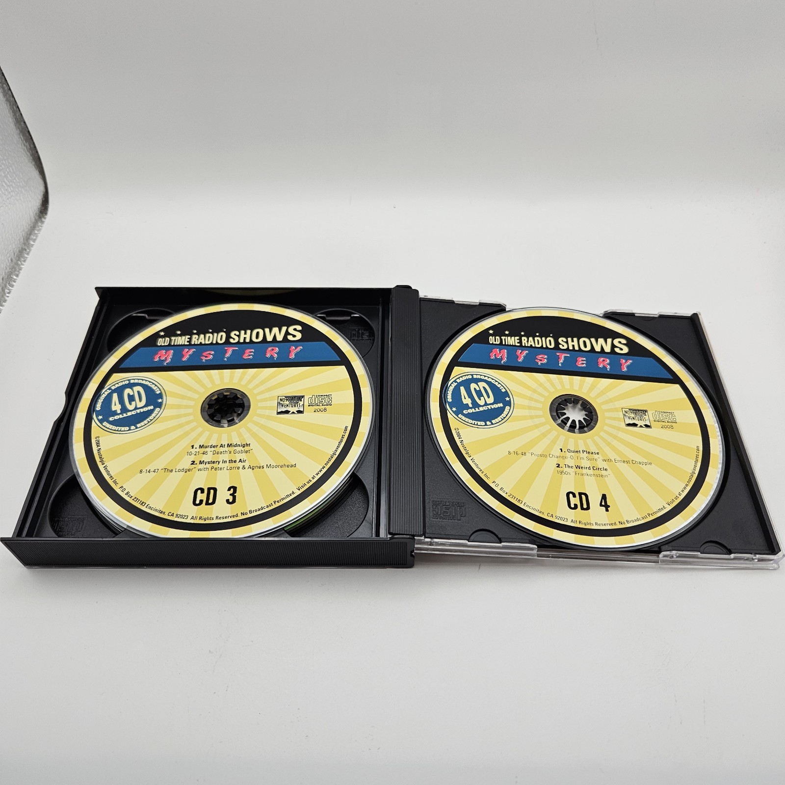 Old Time Radio Shows: Mystery, 8 Radio Shows On 4 CDs, Tested & Working