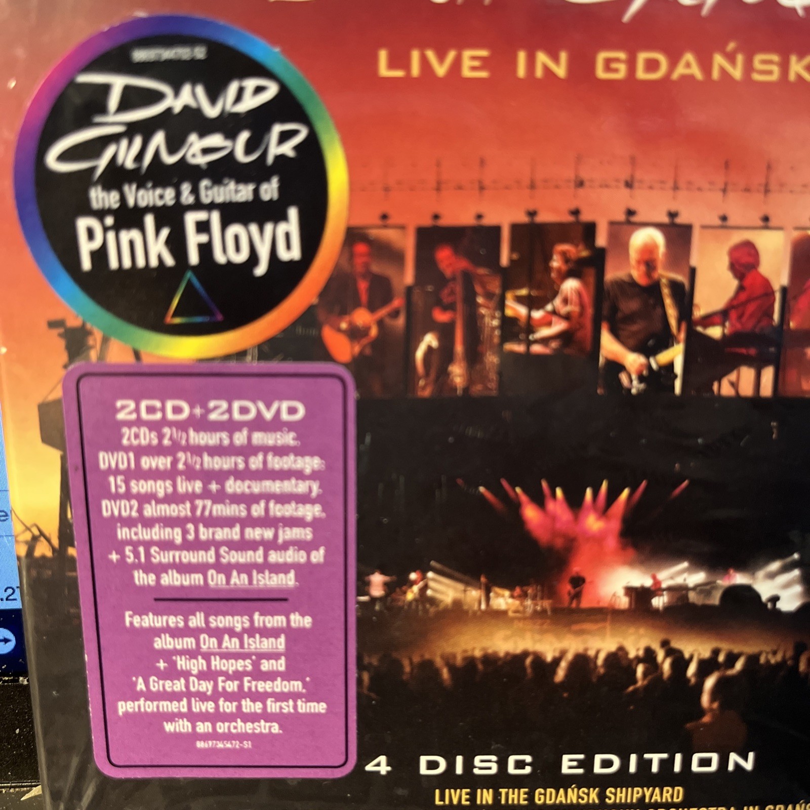 DAVID GILMORE Live In Gdansk 4 DISC BOX SET 2 CDs 2DVDs NEW SHIPS TODAY