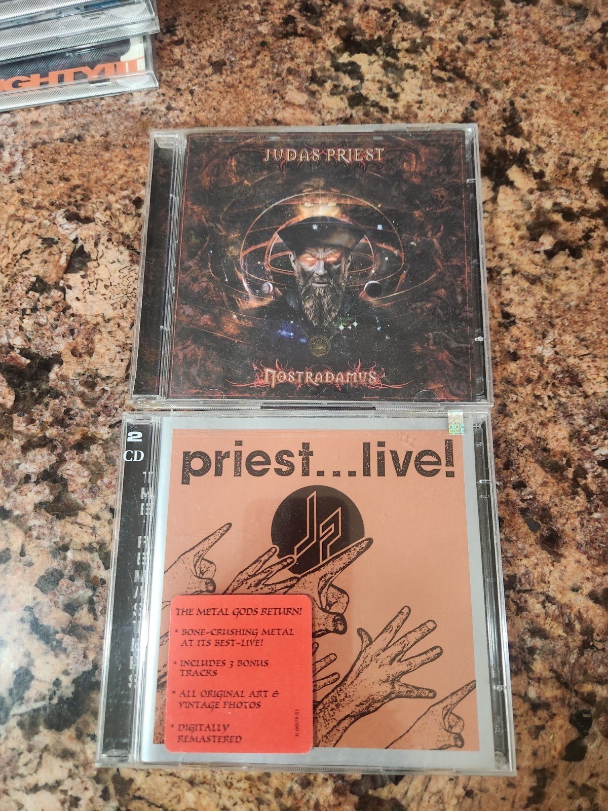 judas priest cd lot (2) Priest...live , Nostradamus