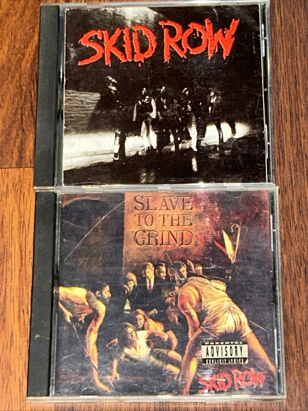 Skid Row 2 CD Lot Slave to the Grind 1991 Skid Row Self Titled 1989 Atlantic