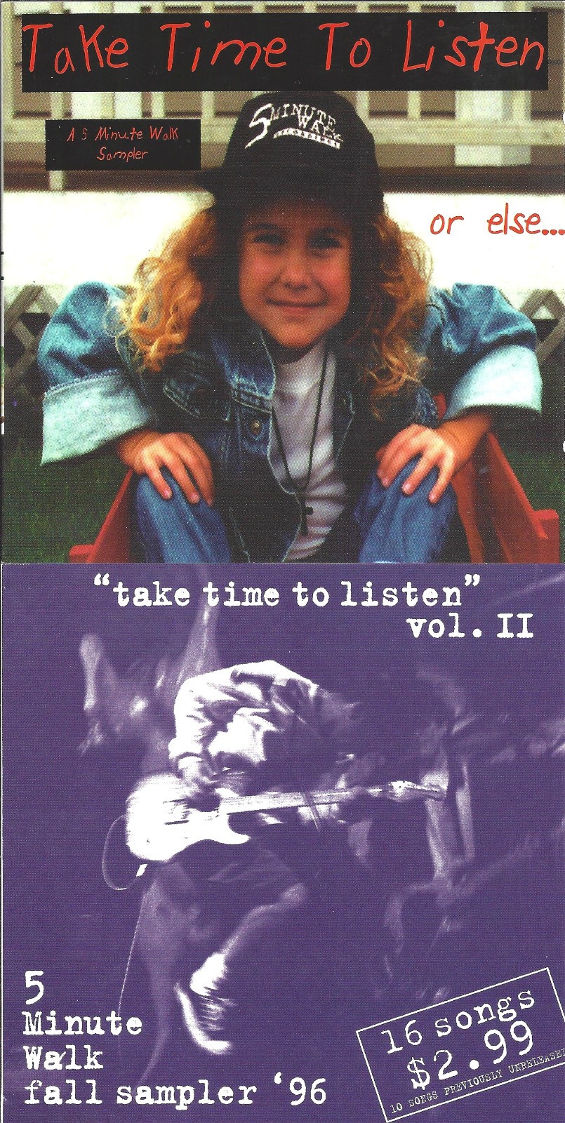 Take Time To Listen (or else...) Vol 1 & 2 (2xCD, 1996, 5 Minute Walk Records)