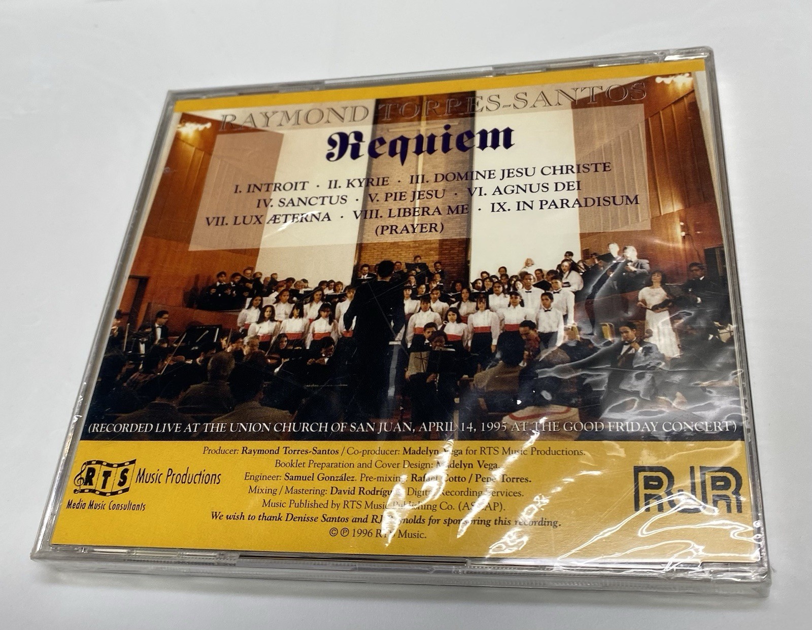 Raymond Torres-Santos Requiem Live Recording Music CD New Sealed Free Shipping.