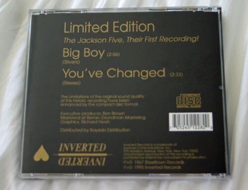 Michael Jackson Five Big Boy Ltd Edition Gold Disc Single Factory Sealed CD
