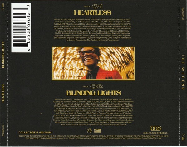 The Weeknd - heartless & Blinding Lights NEW SEALED 2020 Collector's Edition 13