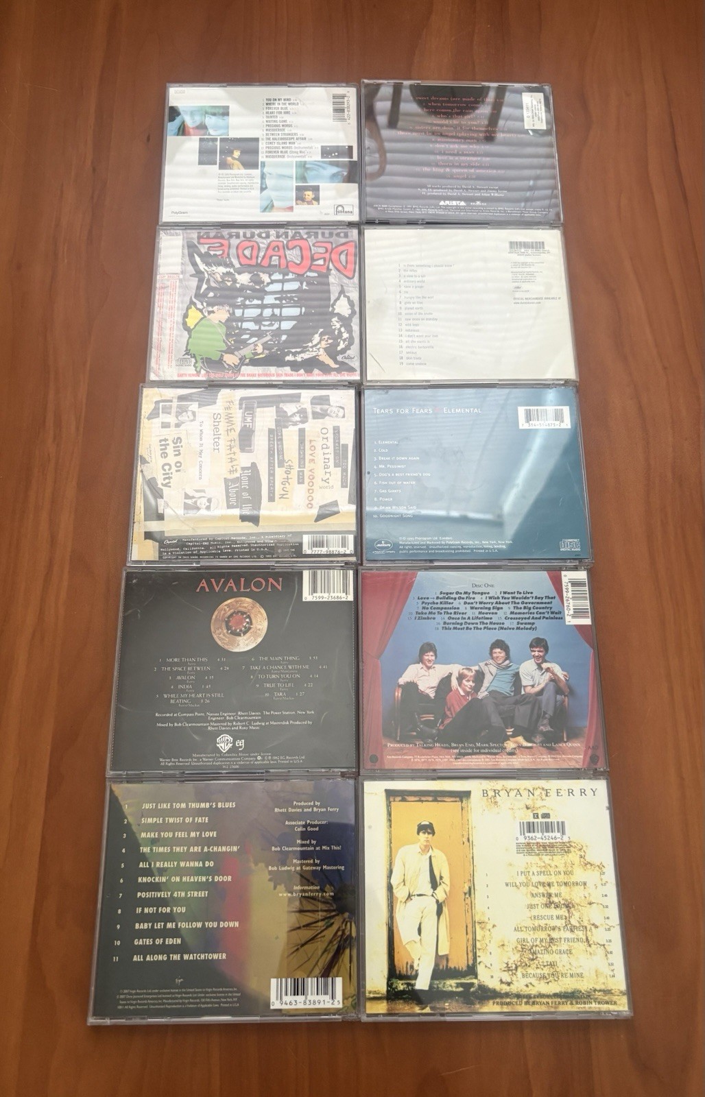 Lot of 10 New Wave Pop CDs Duran Duran Eurythmics Talking Heads Bryan Ferry