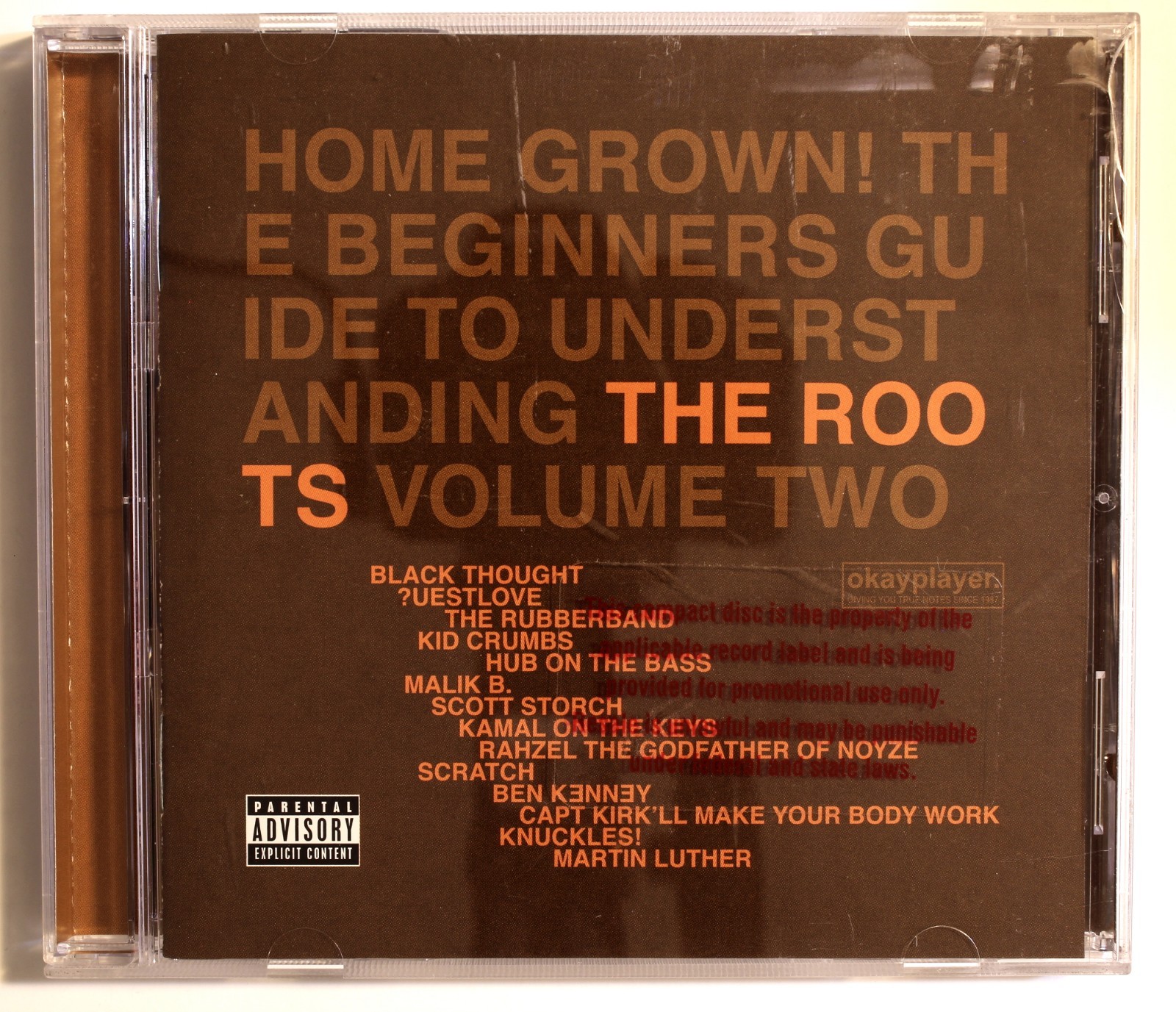 THE ROOTS Home Grown Vol 2 Black Thought Questlove Hip Hop Compilation CD