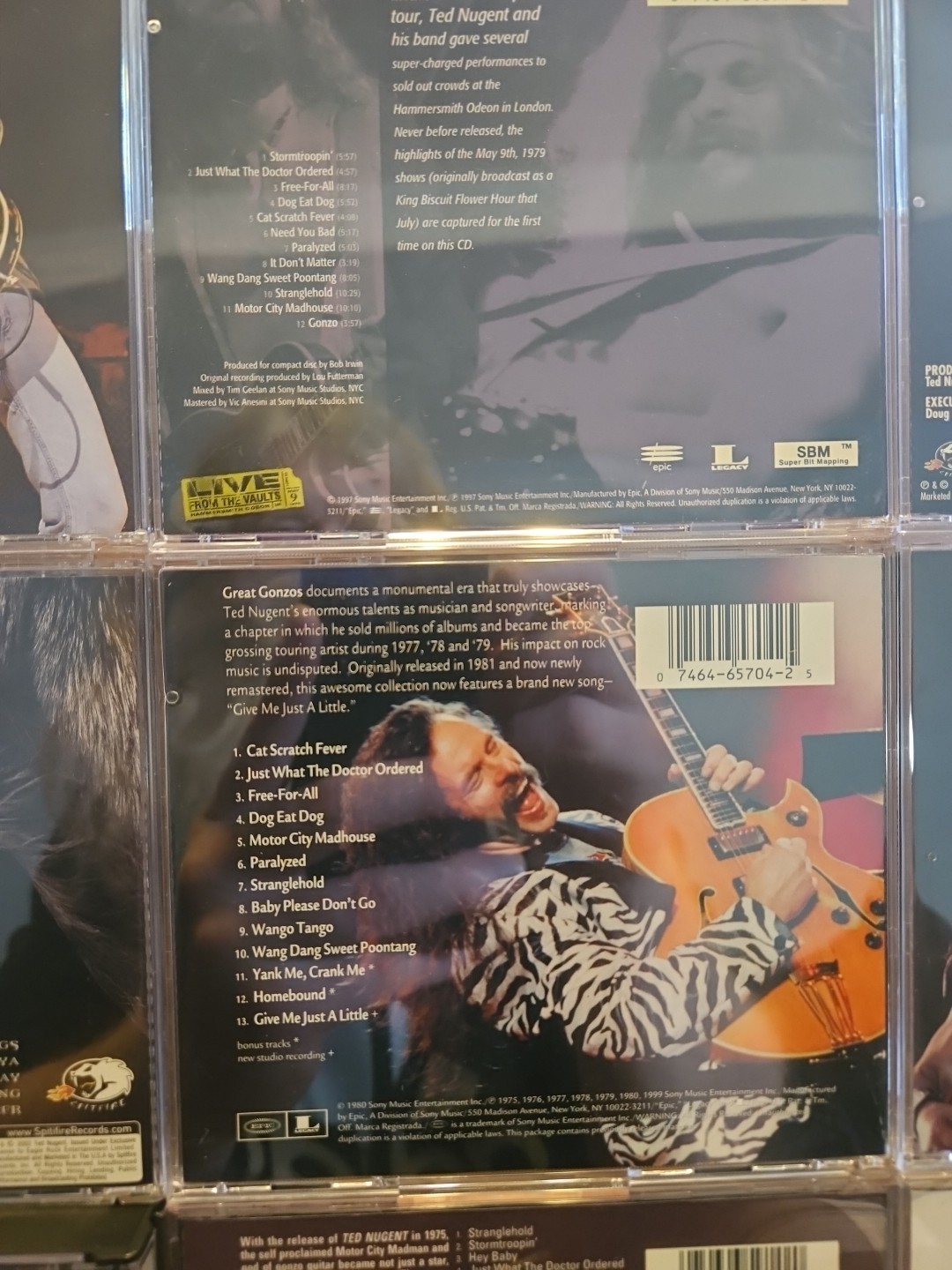 Ted Nugent CD Lot In Excellent Condition Expanded Editions And Live Albums EX!!