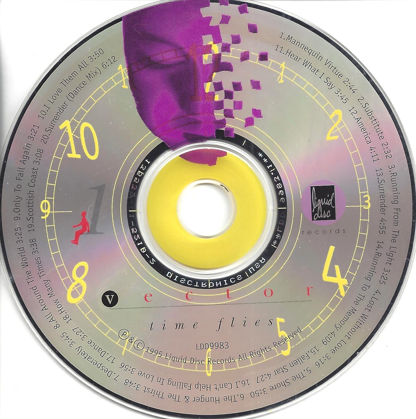 VECTOR Time Flies (2xCD, 1995, Liquid Disc) 3 albums on 2 CDs + Bonus Tracks