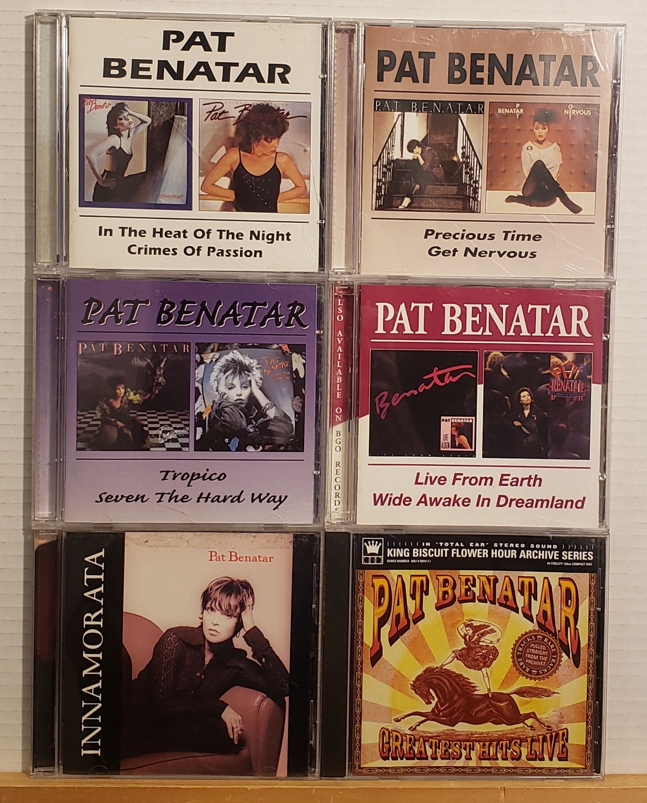 Pat Benatar CD collection, 6 different titles, 8 studio albums + 2 live