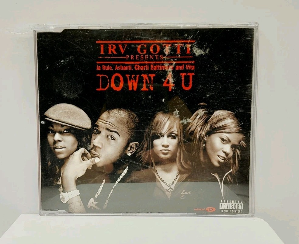 Ja Rule "Down 4 U" CD single (UK/EU Import), (2002), feat: Ashanti, Vita #