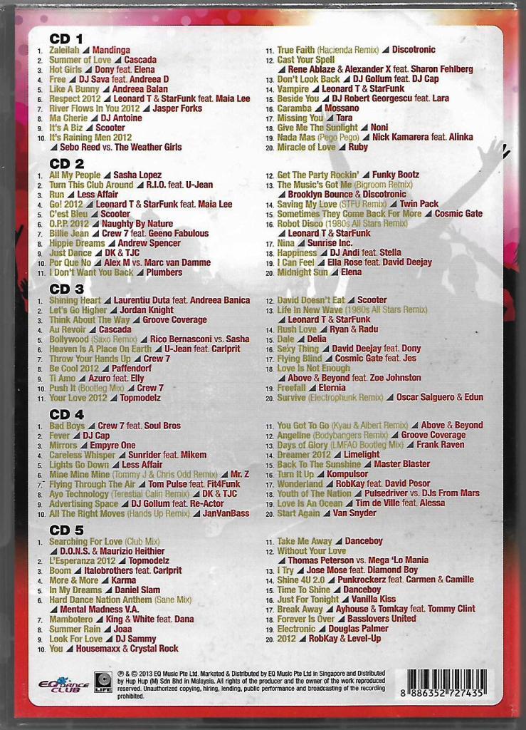 Top 100 Dance 5CD Mandinga Cascada DJ Antoine Scooter Discotronic Topmodelz Mint