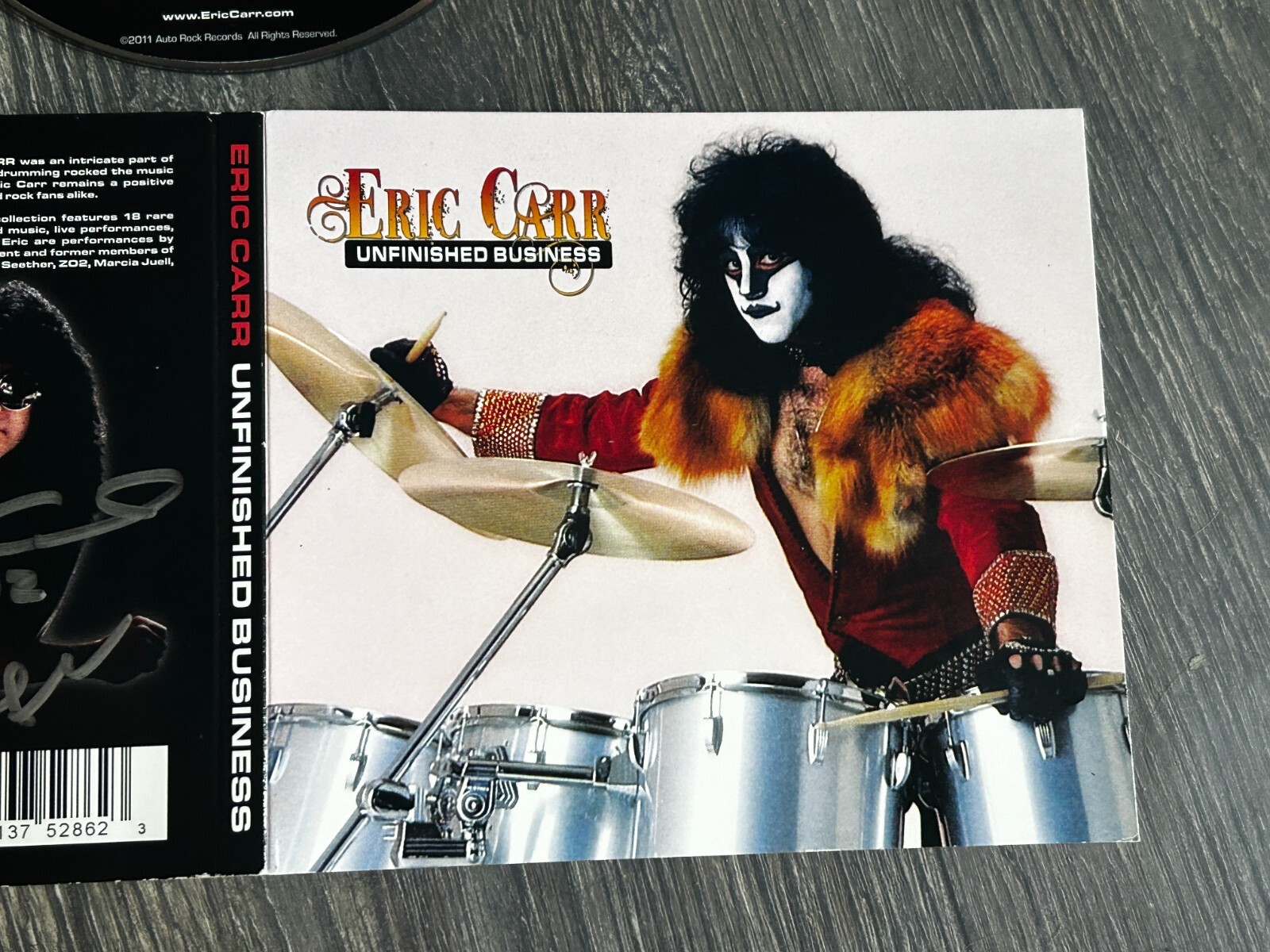 KISS CD Eric Carr Unfinished Business Digipak SIGNED AUTOGRAPH Bruce Kulick more