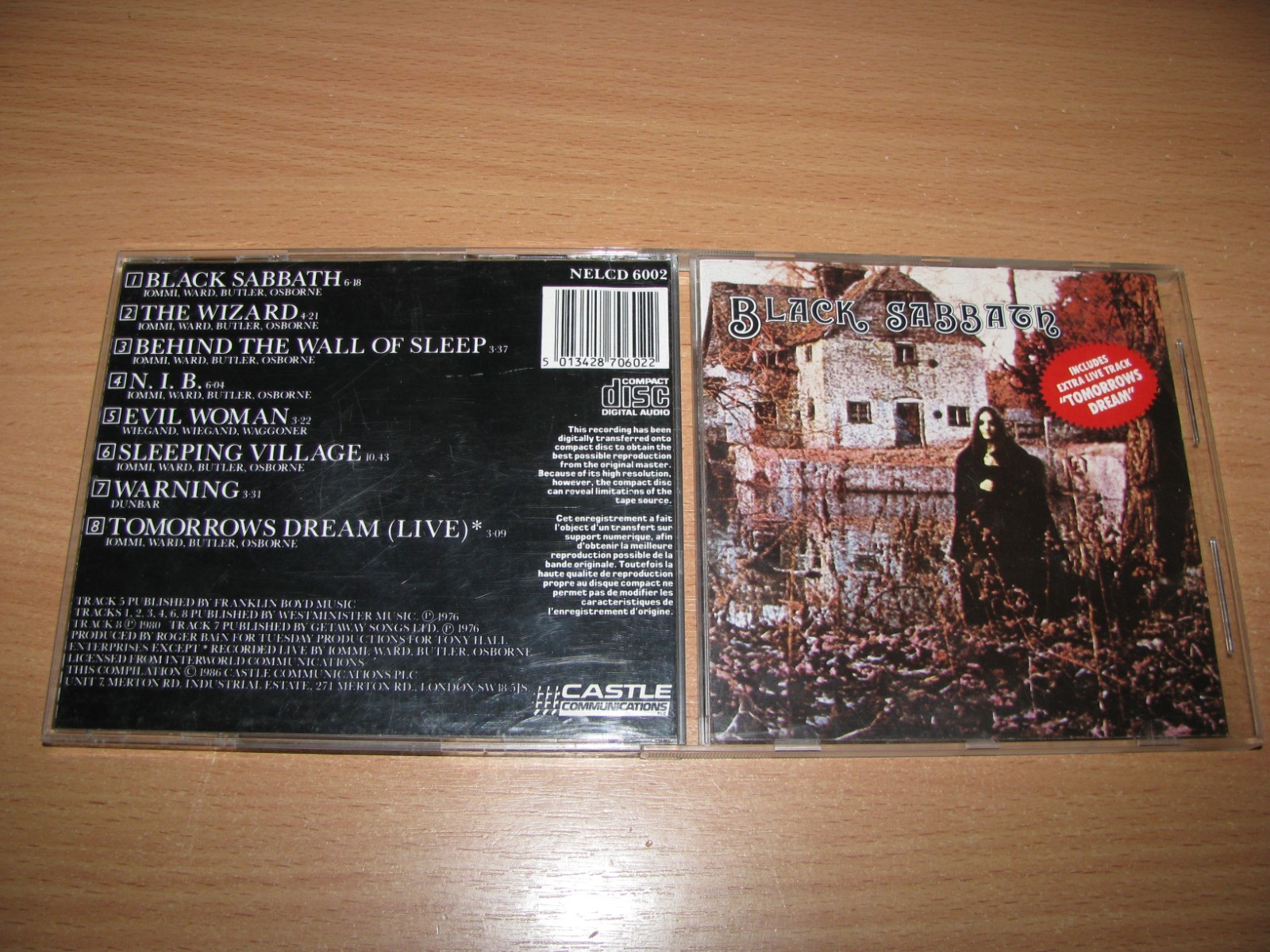 BLACK SABBATH Black Sabbath S/T (1986 Castle 1st MPO press) Ozzy Osbourne, Iommy