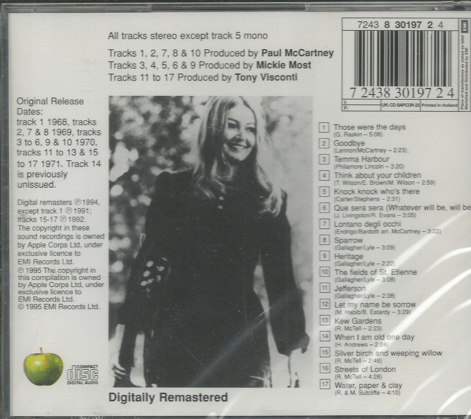 MARY HOPKIN CD - THOSE WERE THE DAYS Brand New 17 Great Tracks