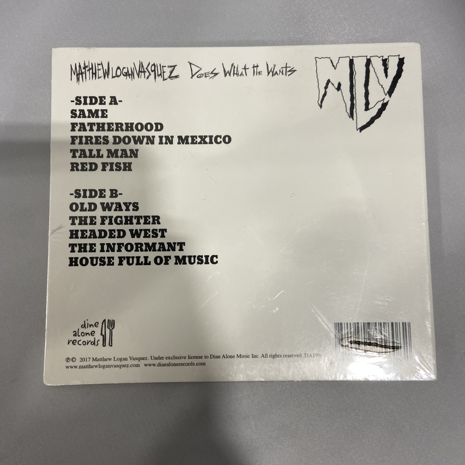 MATTHEW LOGAN VASQUEZ - DOES WHAT HE WANTS [DIGIPAK] New- Cd- 👍👍