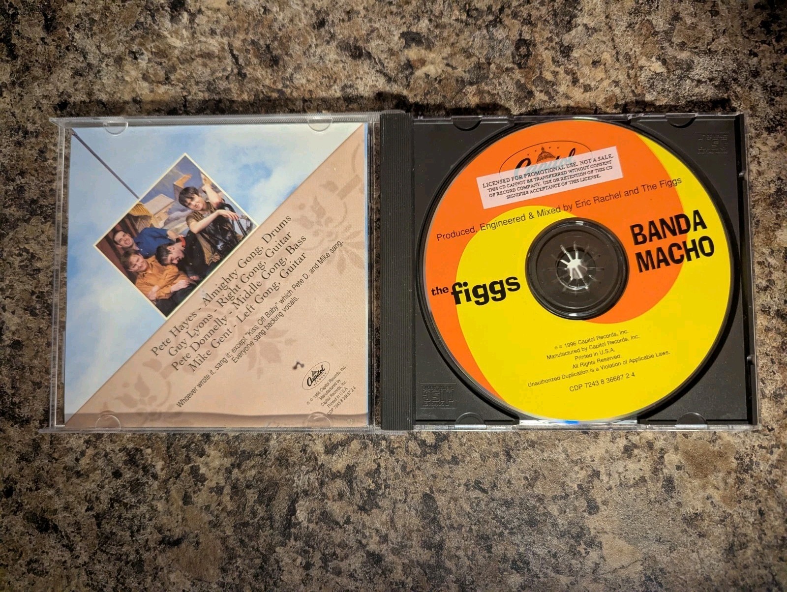The Figgs - Banda Macho Cd Promo Rock Power Pop Garage Rock Punk Cd=VG+/A=EX