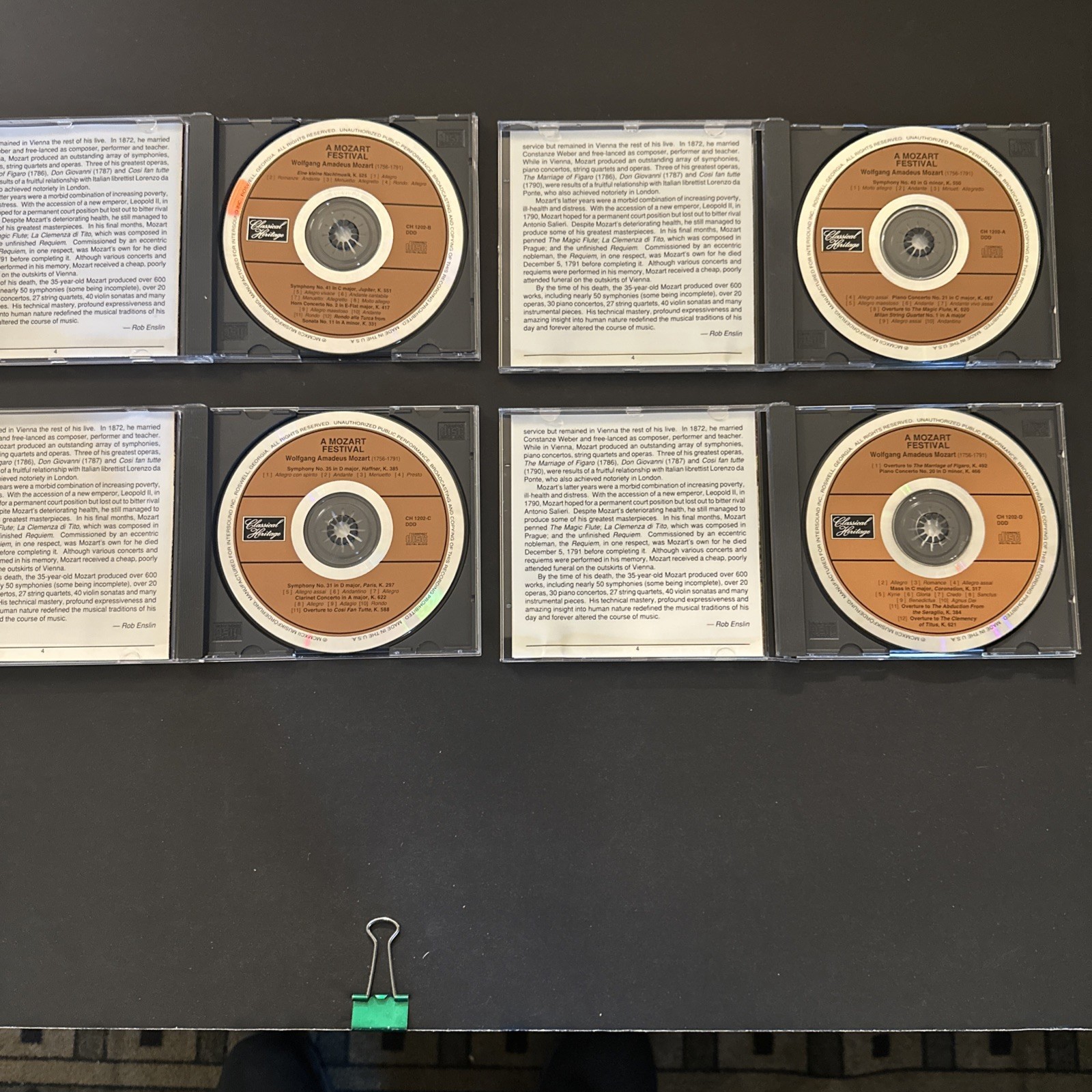 A Mozart Festival 4 CDs Wolfgang Amadeus Mozart 1992