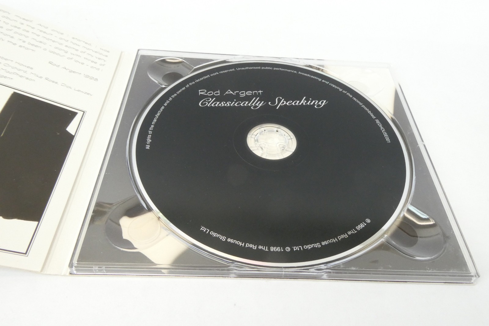 Rod Argent Classically Speaking CD 1998 Piano Classical Red House Studio