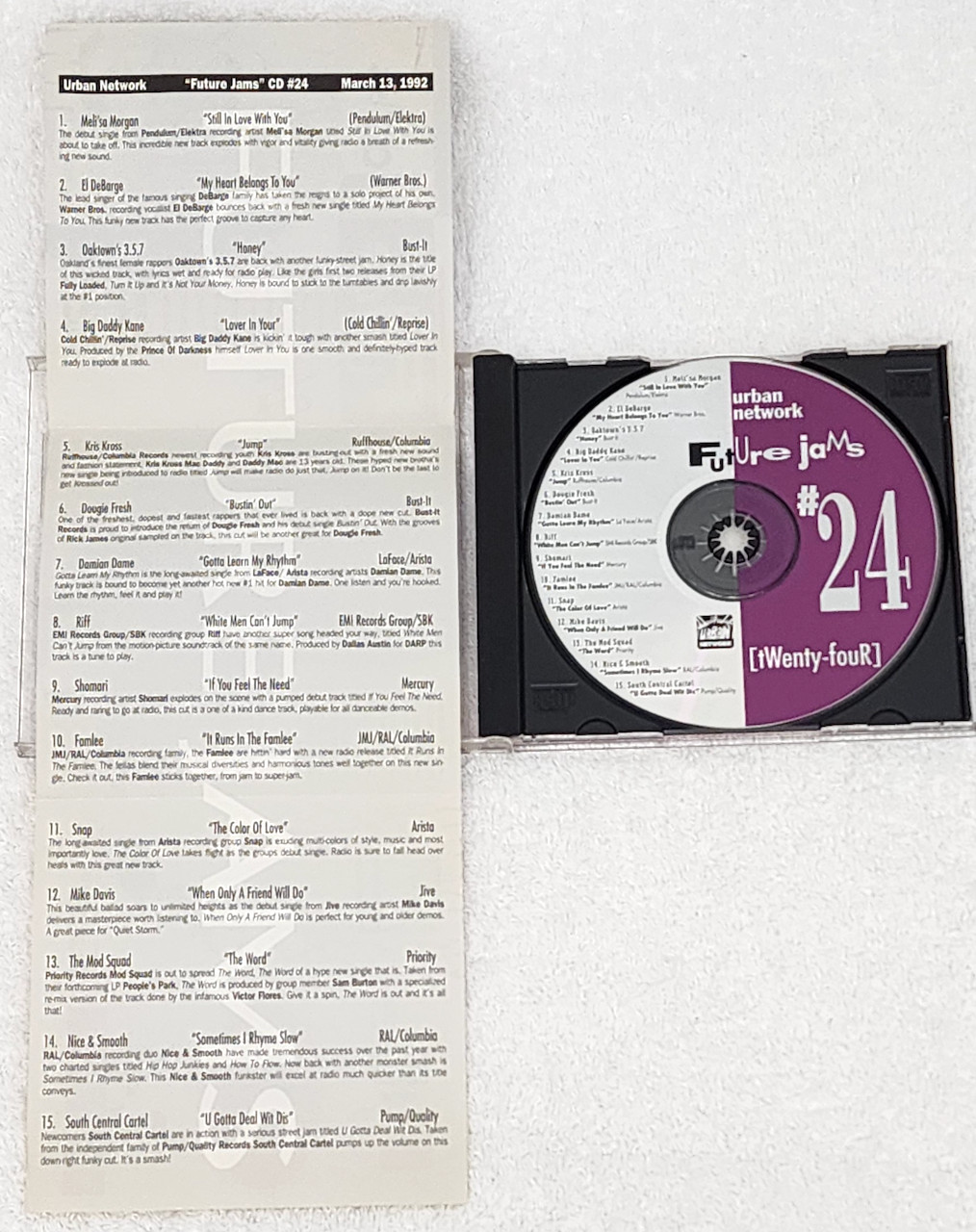 Rare CD Kris Kross, El Debarge, Dougie Fresh - Urban Network Future Jams 24 1992