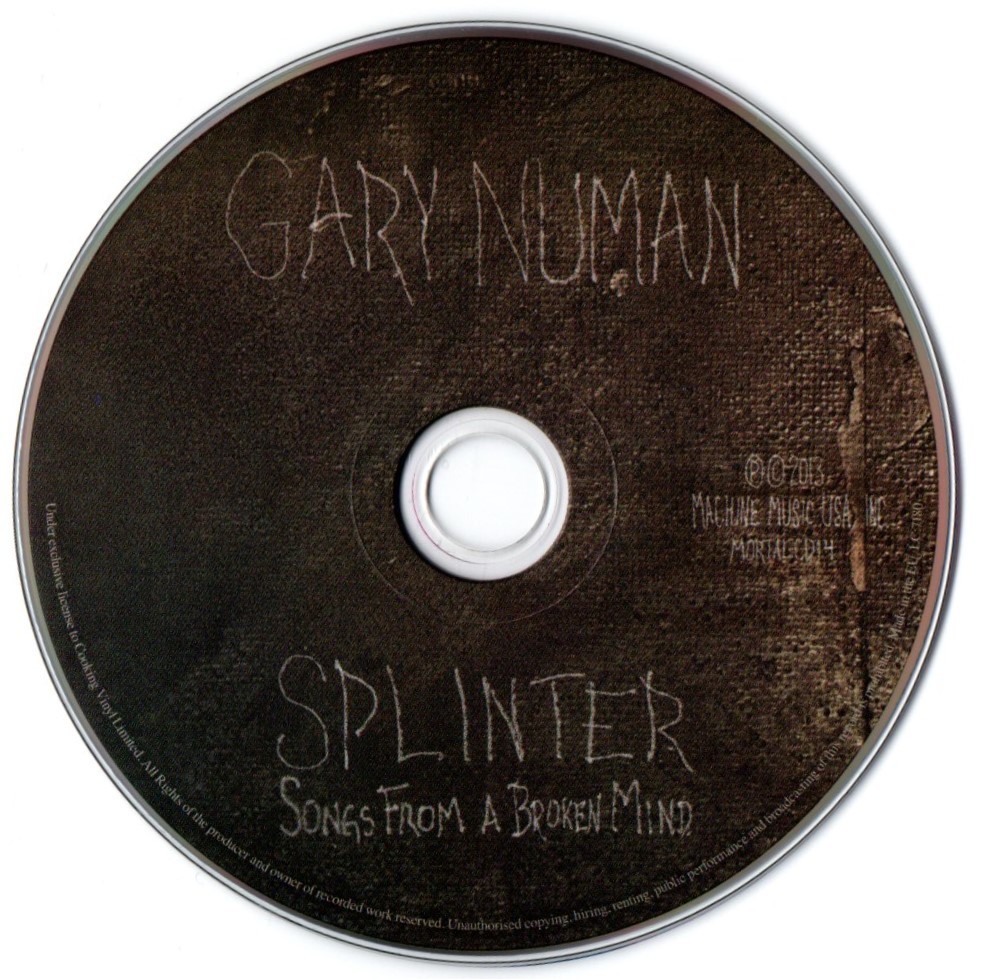 GARY NUMAN - SPLINTER - DIGIPAK + COPY OF PRESS RELEASE - MORTALCD14 - VERY GOOD