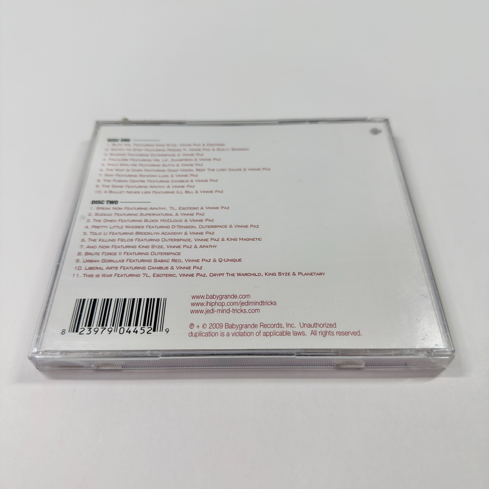 Jedi Mind Tricks Greatest Features CD 2009 Deluxe Vinnie Paz Ill Bill Esoteric