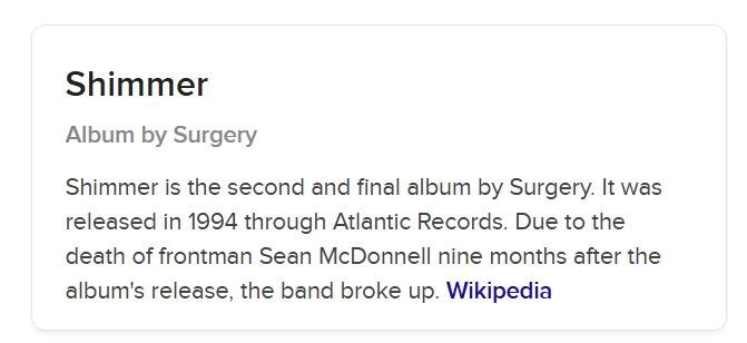 Surgery - Shimmer (CD,1994,Atlantic,1st Edition) Noise, 82579-2, RARE 1st PRESS!