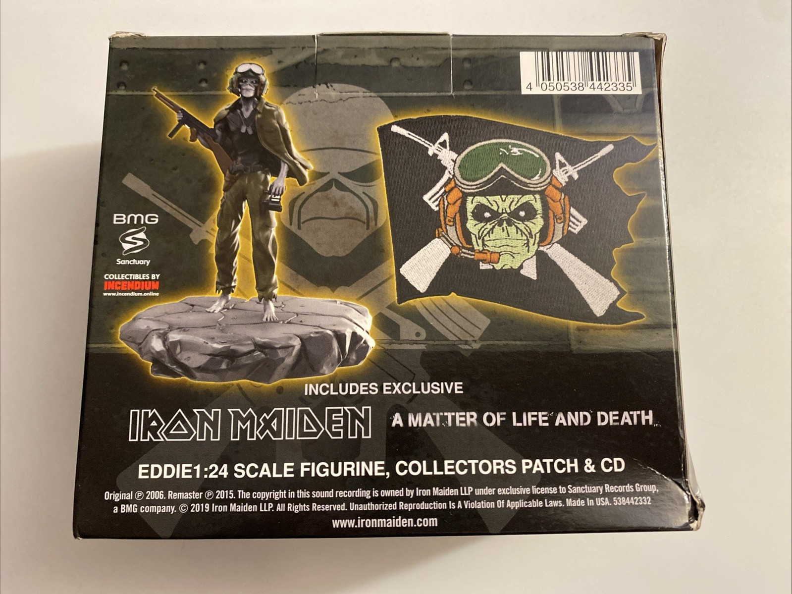 Iron Maiden Matter of Life & Death Figurine And Patch With Box Only NO CD