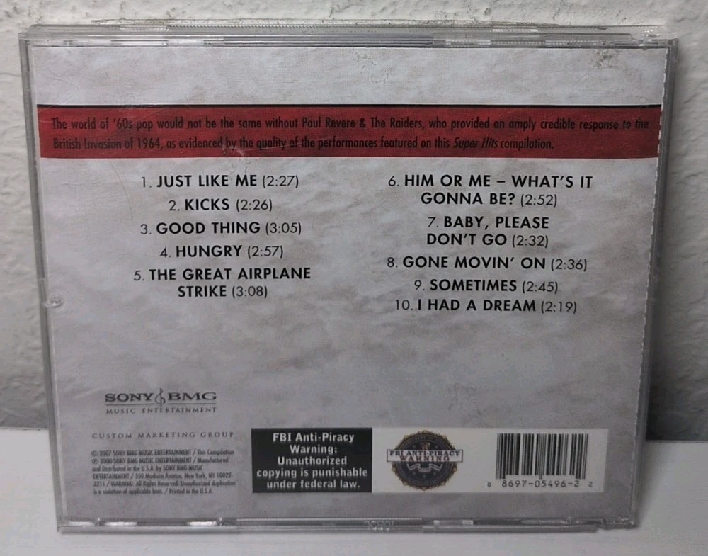 Superhits by Paul Revere & the Raiders (CD, 2000) B305