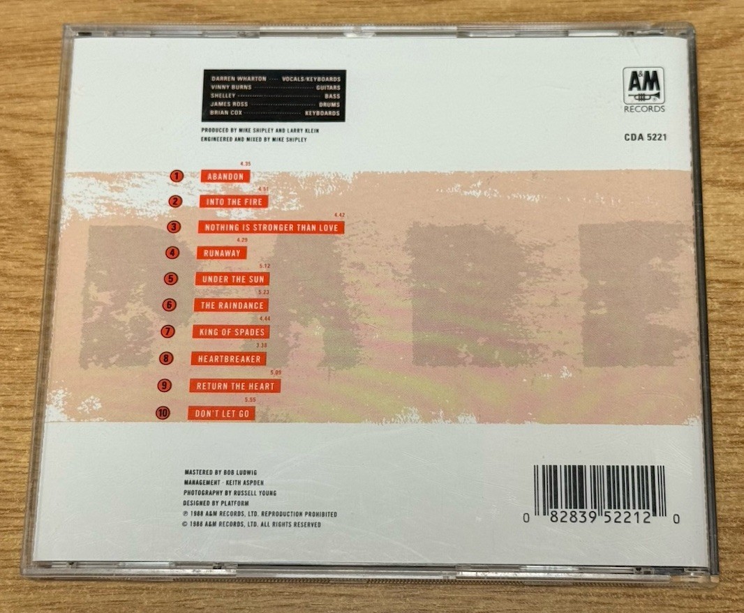 Dare – Out Of The Silence (1988 A&M Records) CD CDA 5221