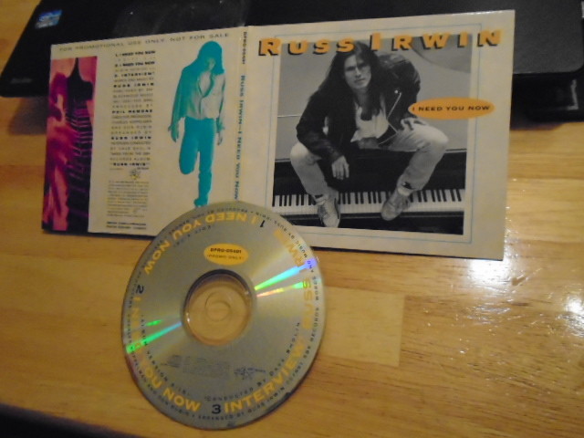 RARE PROMO Russ Irwin CD single I Need You Now + INTERVIEW 1991 rock Phil Ramone
