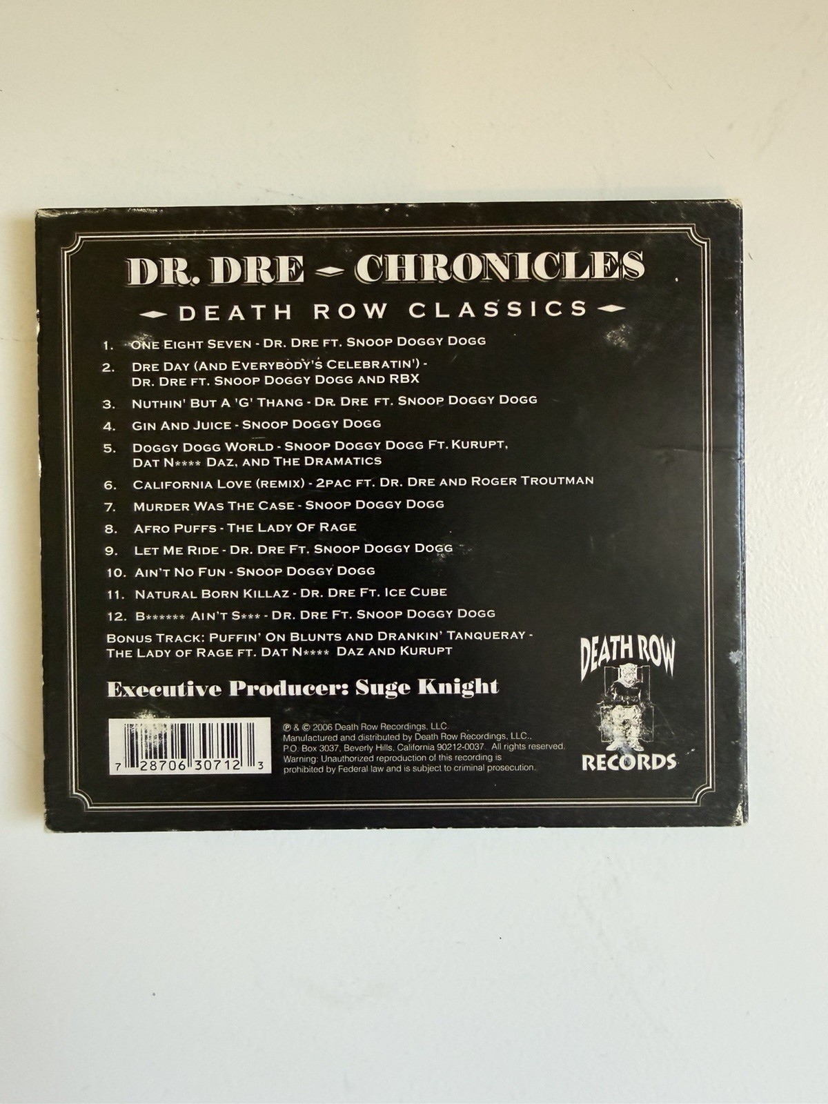 Dr. Dre - Chronicles : Death Row Classics (CD, 2006) - Fast Ship - Snoop Hip Hop