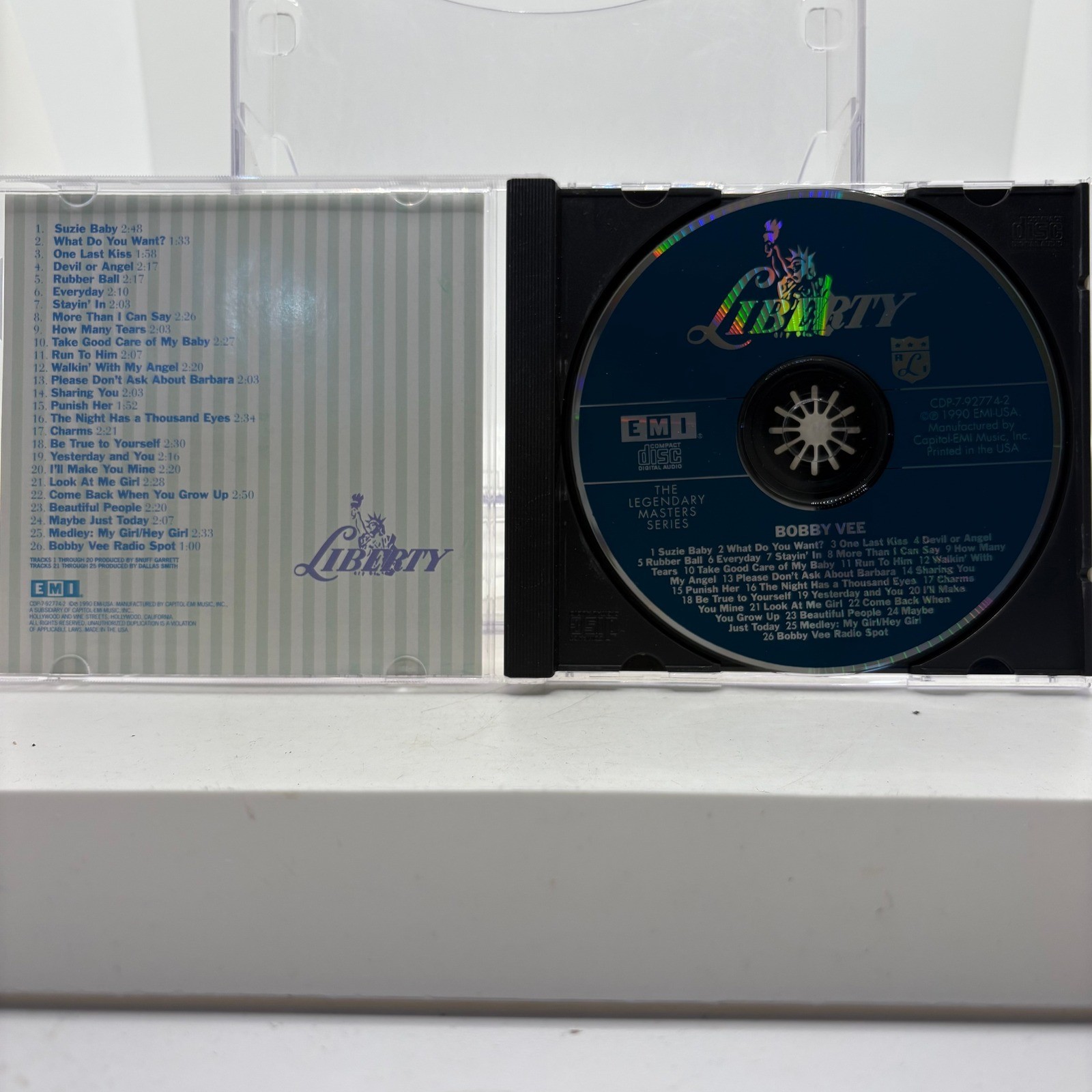 Bobby Vee The Legendary Masters Series CD 1990 EMI Liberty Pop Rock