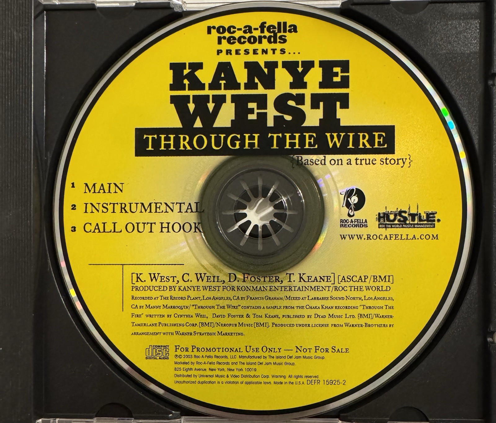 KANYE WEST DEBUT CD - Through The Wire Rare OOP Promo CD NM