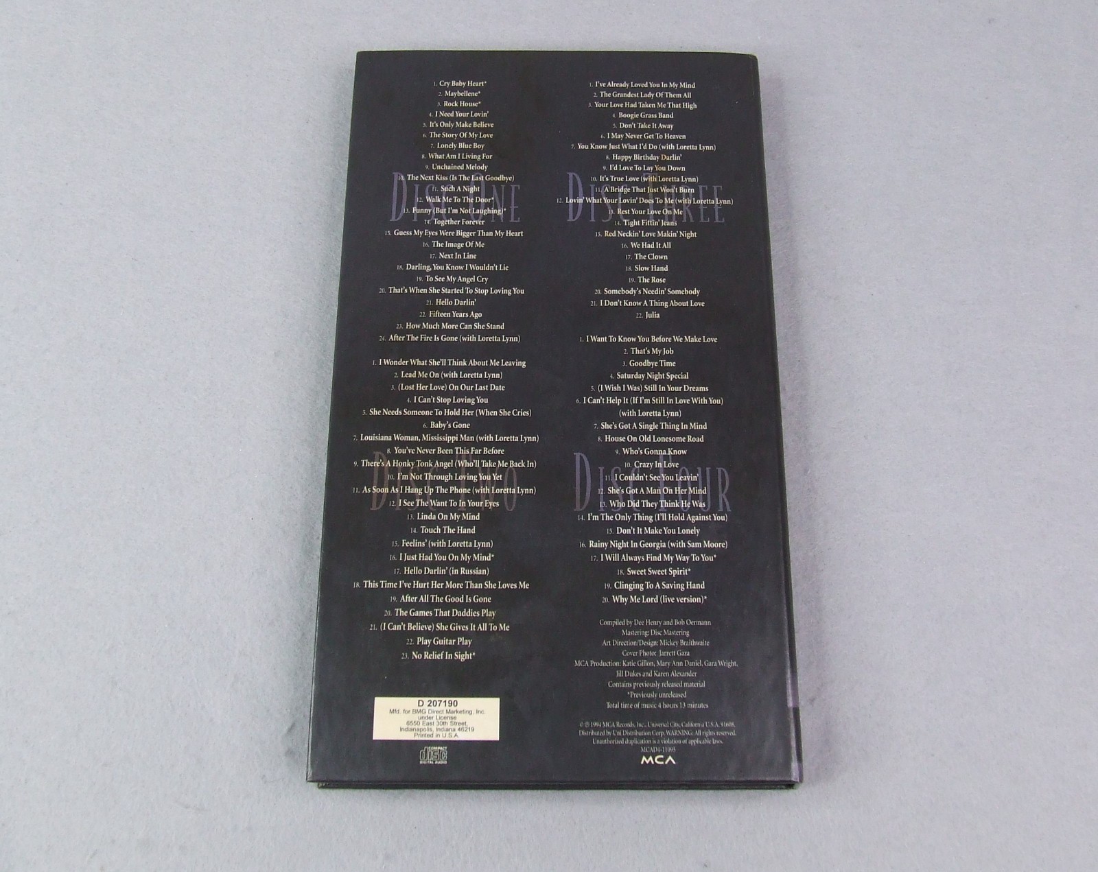Conway Twitty - The Conway Twitty Collection (4 CD Box Set, 1994 MCA Records)