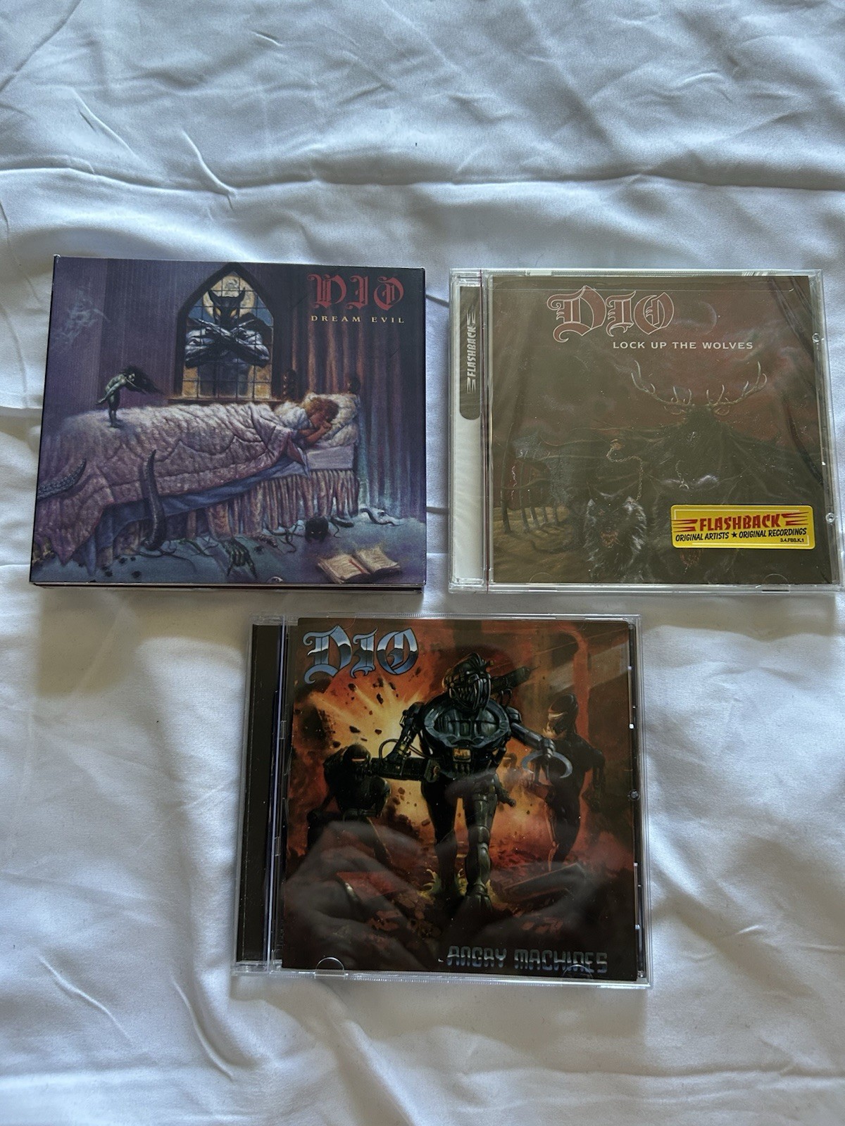 Dio 4-CD Lot-B 1987-96 Dream Evil Dlx, Lock Up Wolves (Sealed), Angry Machines