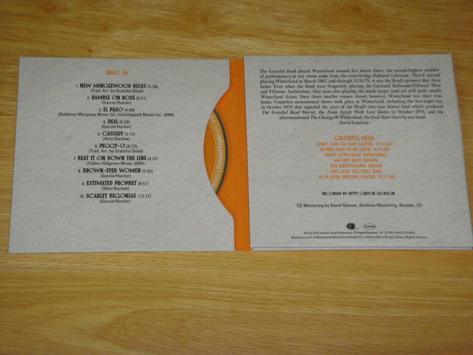 Grateful Dead Enjoying The Ride - 1 Concert WINTERLAND San Francisco 1977 3CD NM