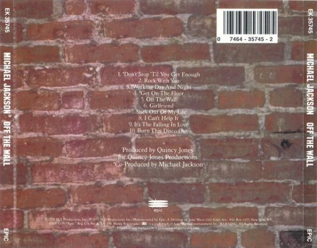 Michael Jackson - Off The Wall (CD, Album) (Near Mint (NM or M-)) - [Location_ r