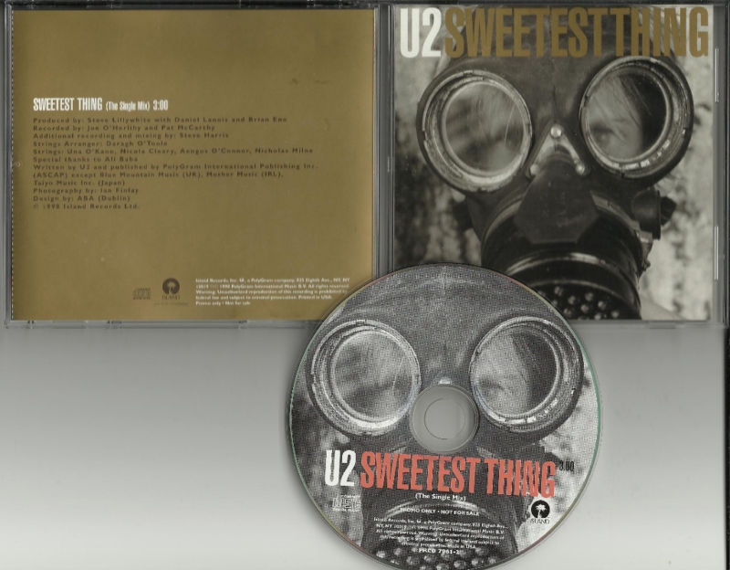 U2 Sweetest Thing RARE Single MIX PICTURE DISC PROMO Radio DJ CD Single 1998