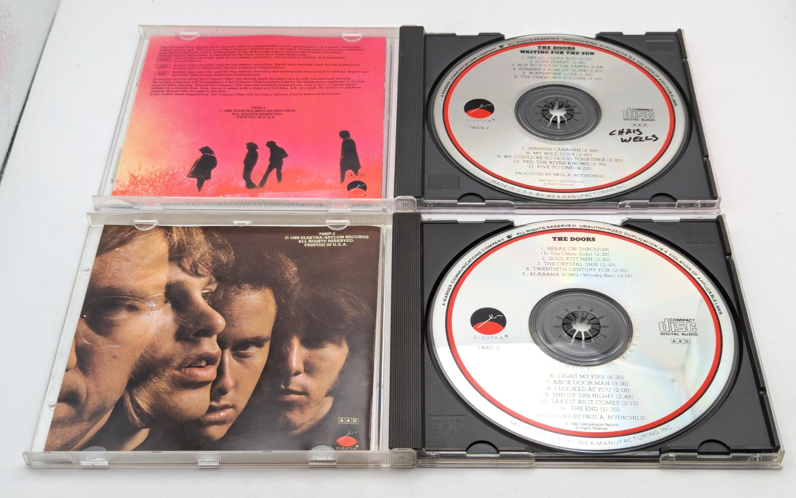The Doors S/T Waiting For The Sun Best Of Jim Morrison Break On Through LA Woman