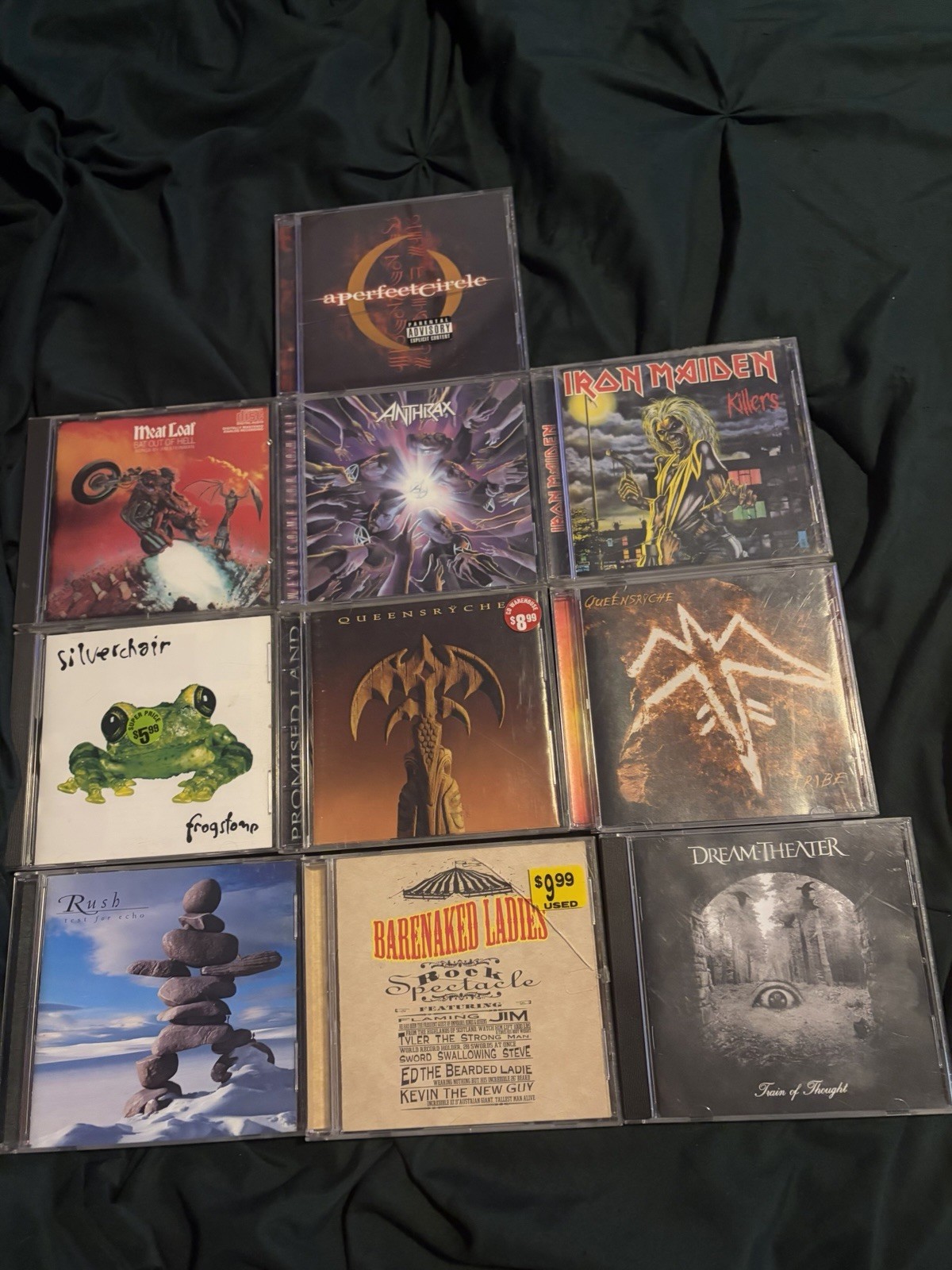 Rock & Metal CD Lot Iron Maiden Dream Theater Anthrax Rush Silverchair 10 CDs