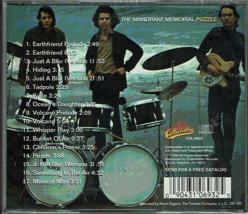 Rare Mandrake Memorial Puzzle CD Collectables OOP