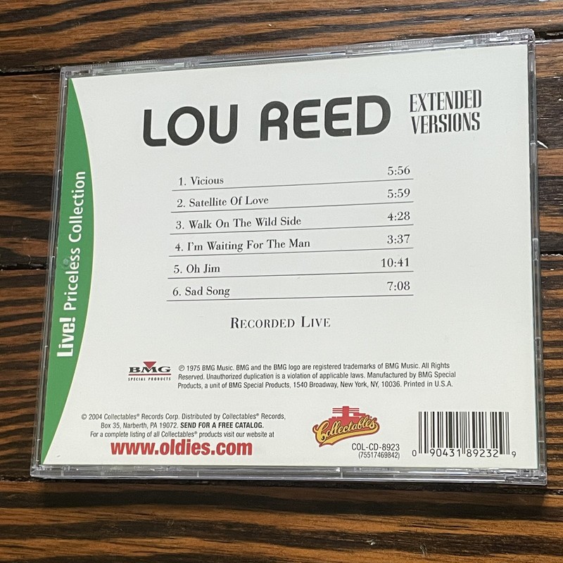 Extended Versions (Lou Reed Live!) (Collectables) - Lou Reed - audioCD