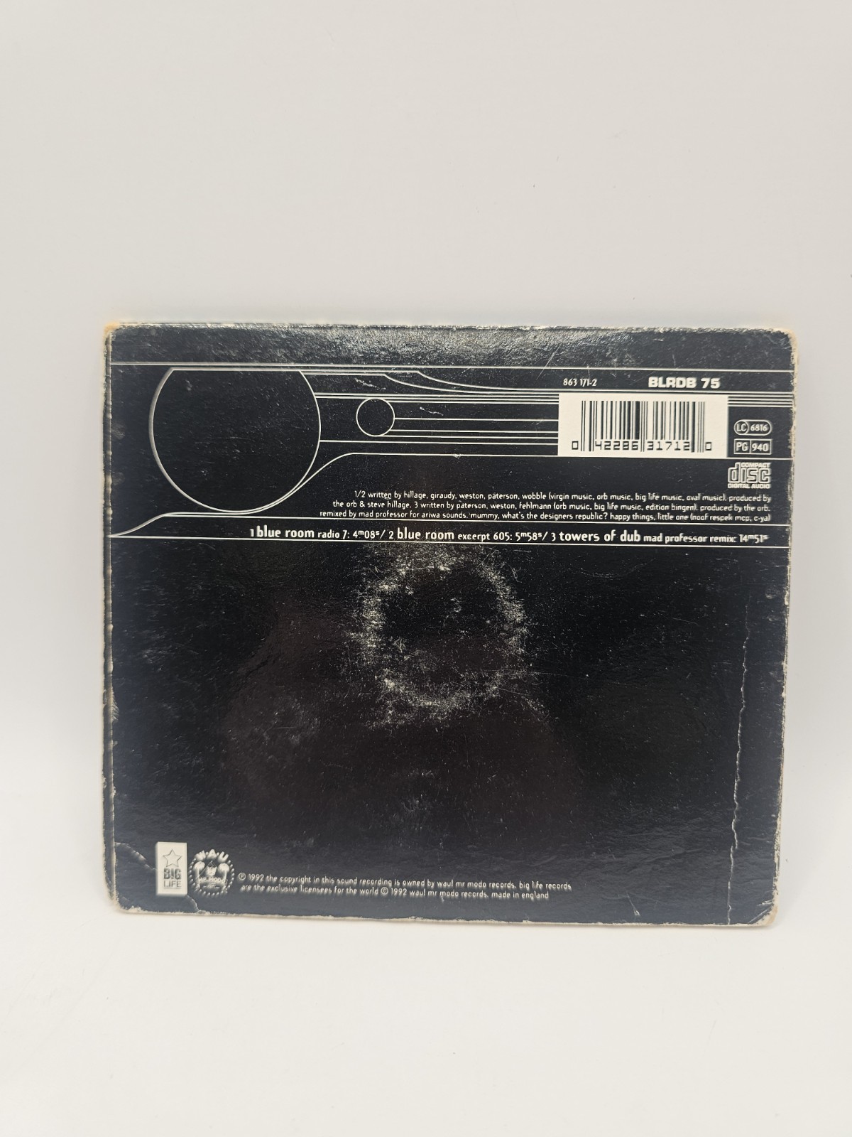 The Orb Blue Room / Towers Of Dub 3 Track CD Single 1992 Digipak