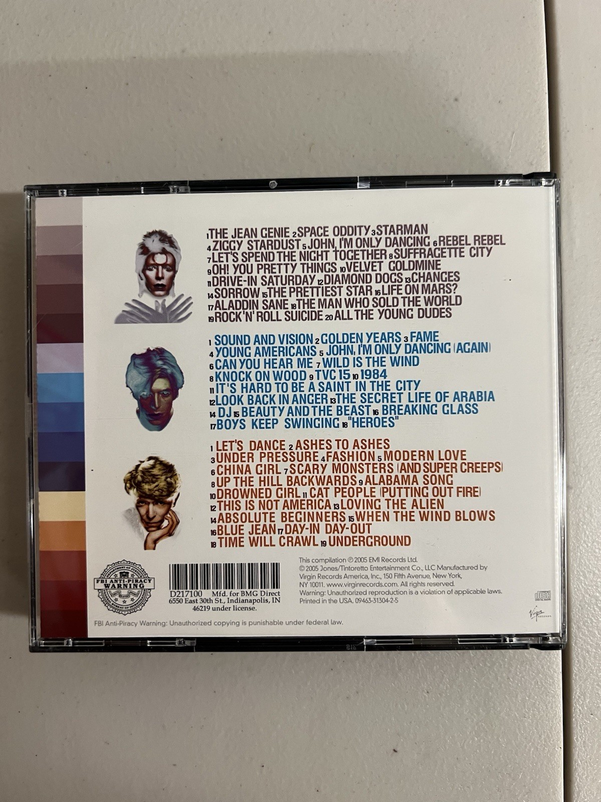 David Bowie The Platinum Collection 3 CD Set 57trks Anthology 1969-1987 Slipcase